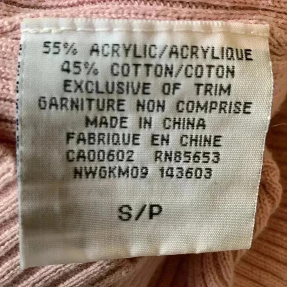 Melrose  petites dusty rose, acrylic/cotton turtleneck - Picture 5 of 6